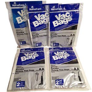 9 Bags HomeCare Eureka Victory True Hepa Vacuum Style AA #15, 4 sealed packages